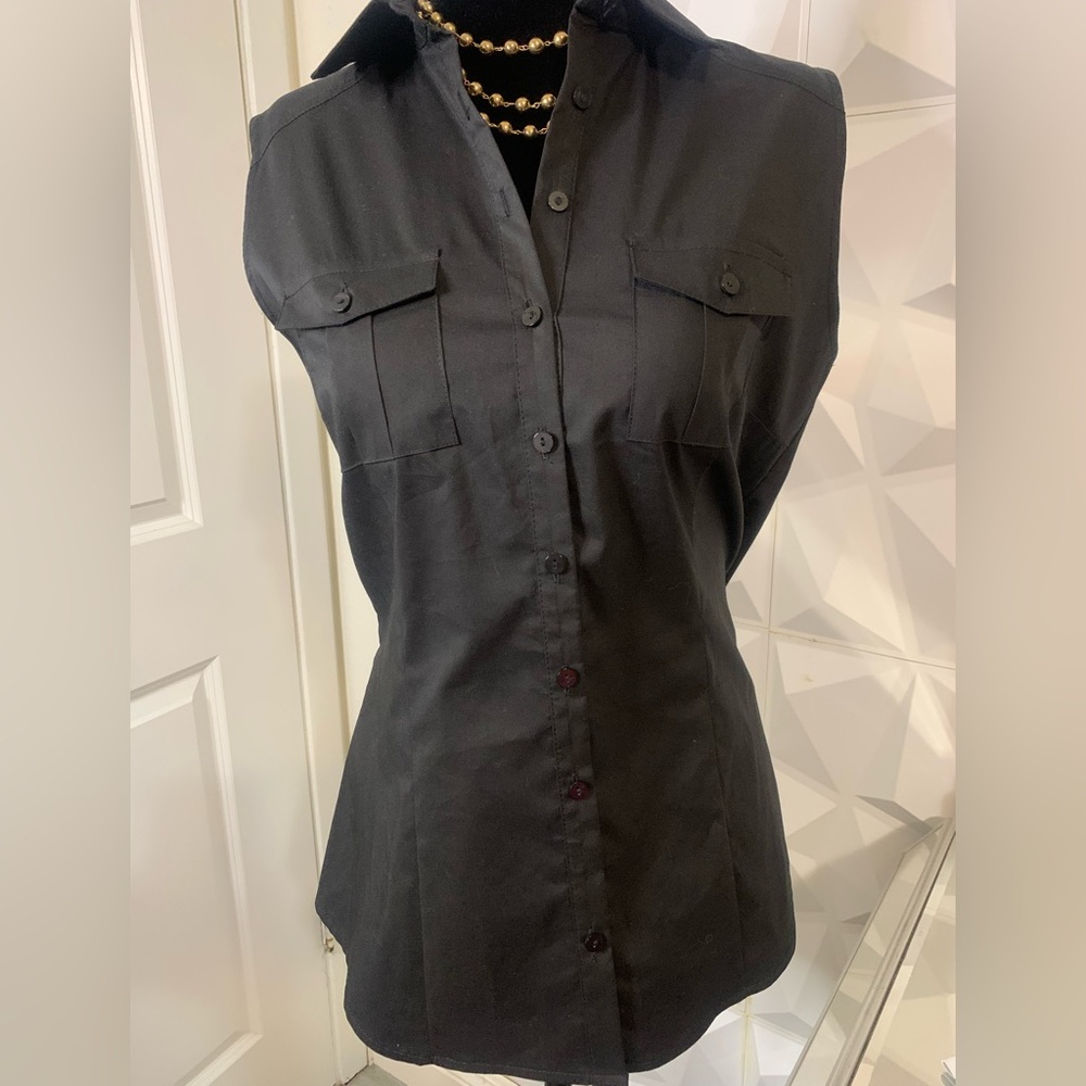 Worthington Black Button-Down Women's Shirt